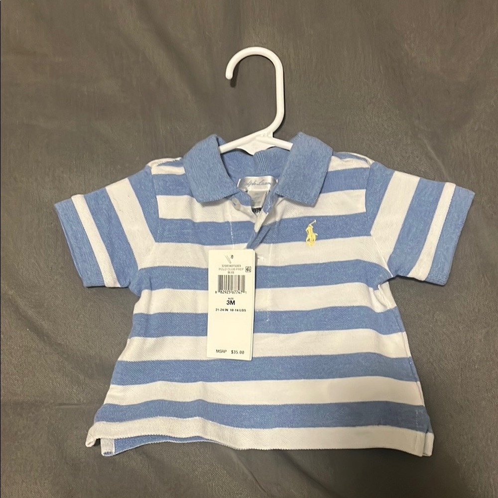 Ralph Lauren Blue Striped Polo Shirt